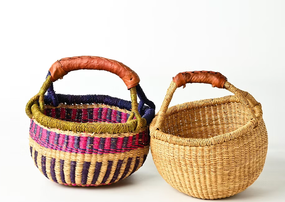 Mini Round Bolga Basket