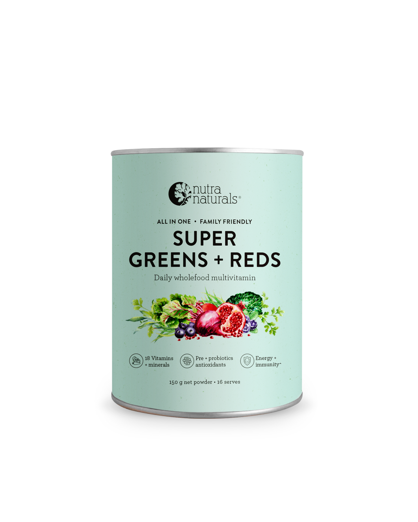 Nutra Organics Super Greens + Reds 150g