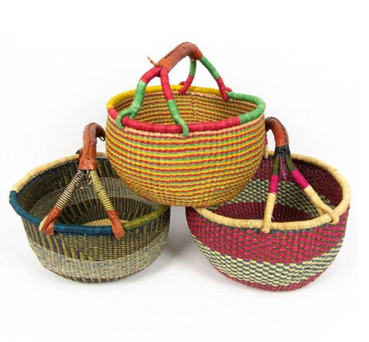 Round Bolga Market Baskets