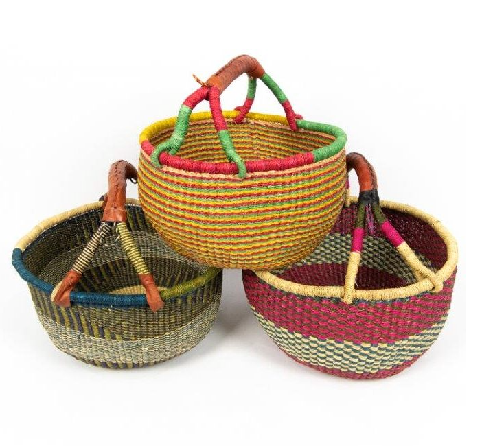 Large Round Bolga Baskets