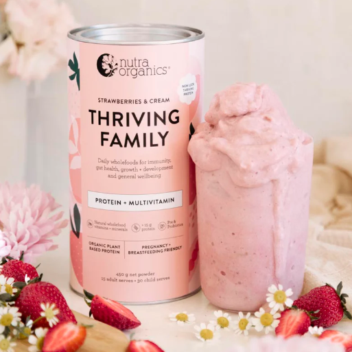 Thriving Family Strawberries & Cream Protein Powder 450g