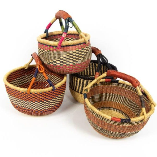 Medium Round Bolga Basket