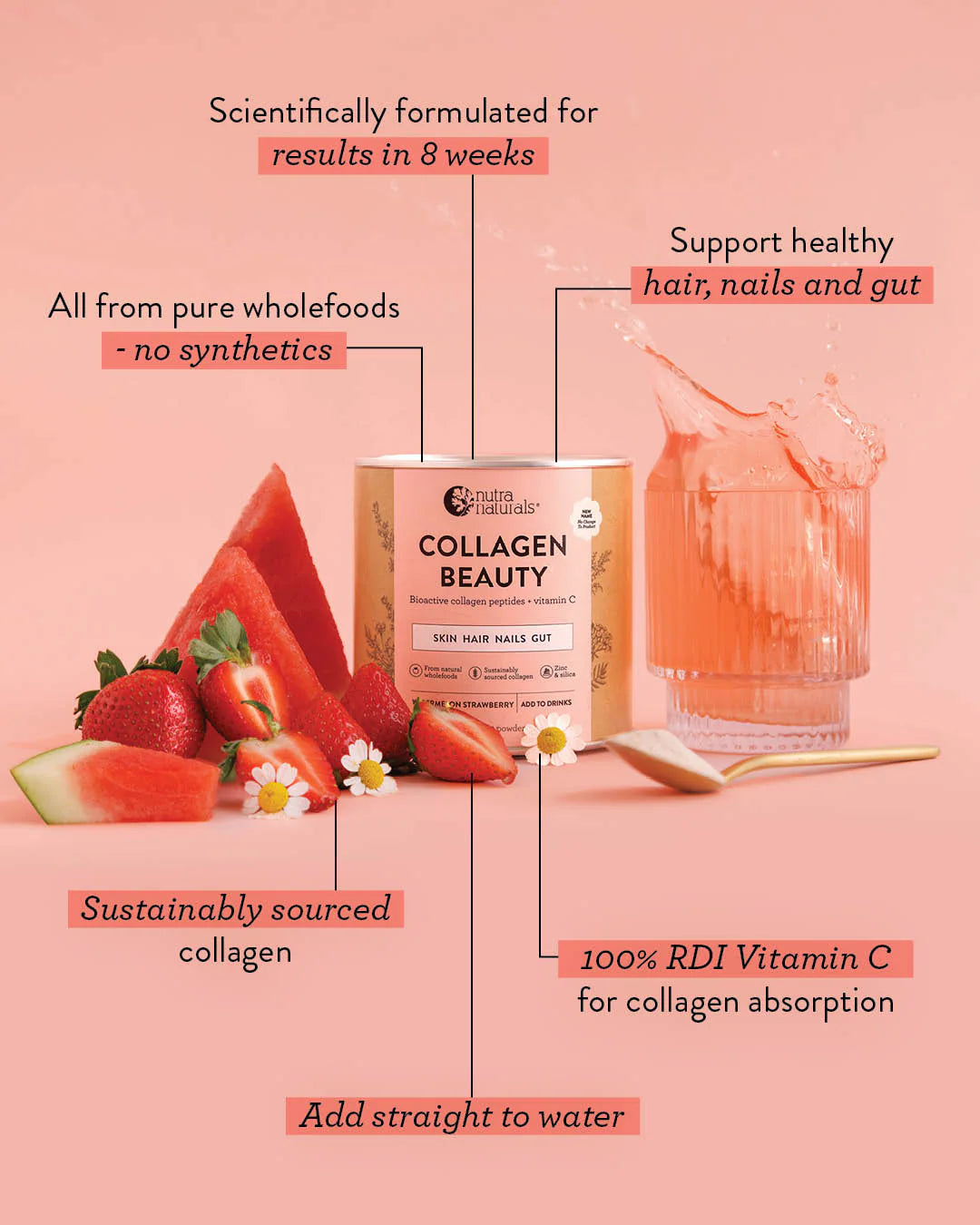 Collagen Beauty - Watermelon Strawberry 225g