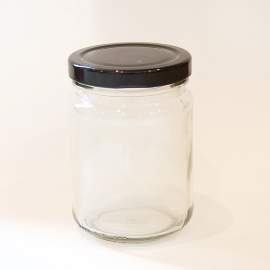 250ml Glass Jar with black lid